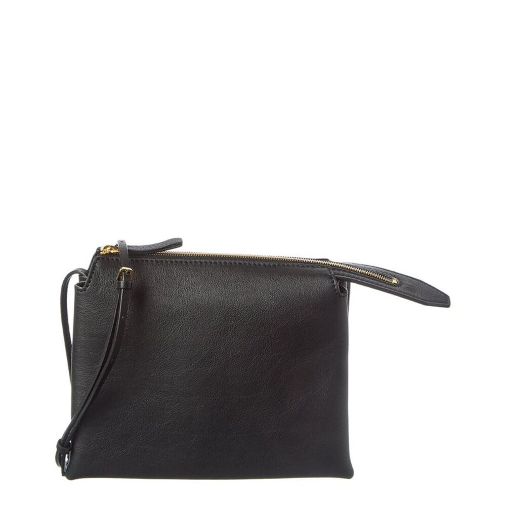 The Row Leather Crossbody, Black